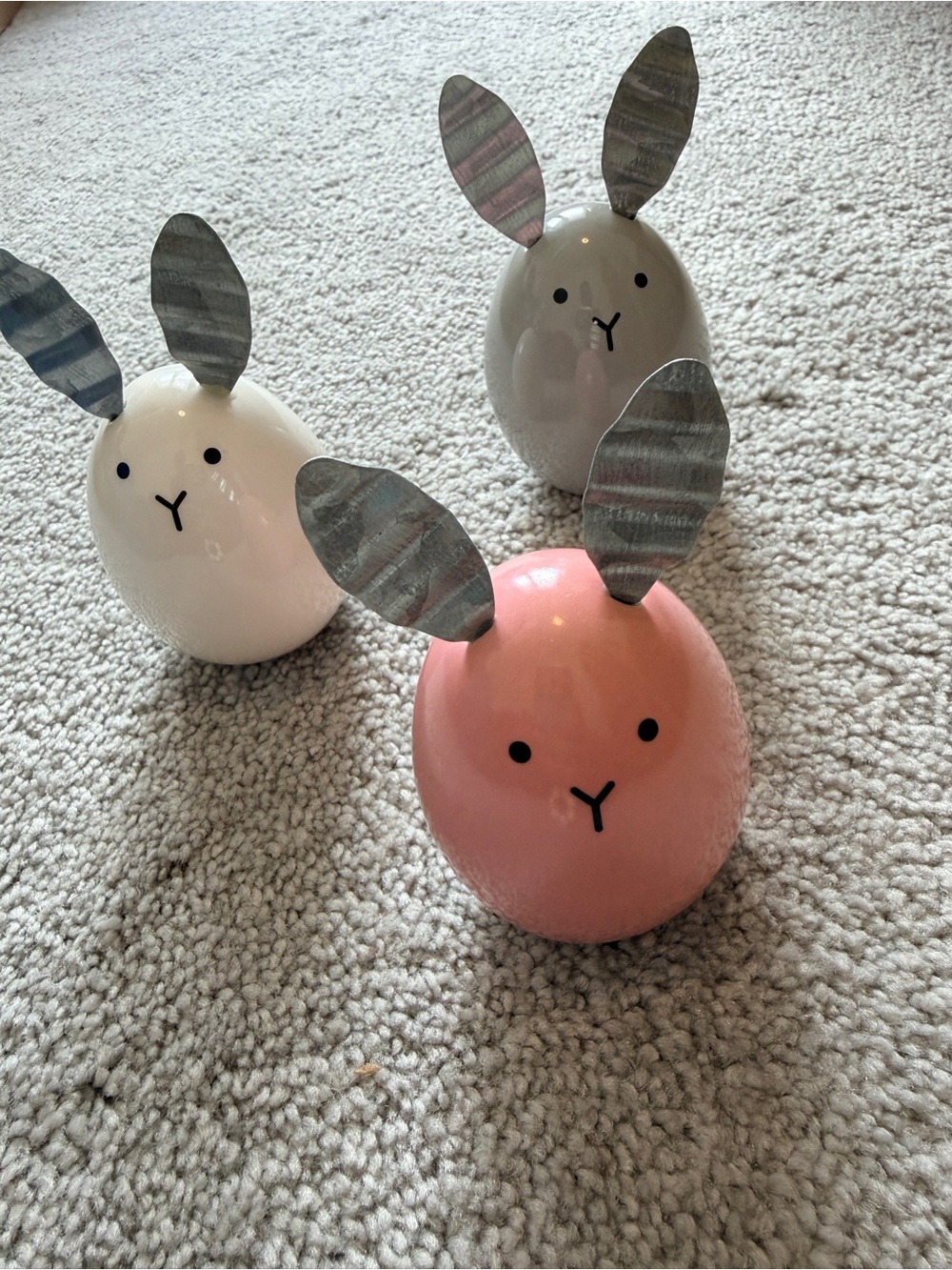 Hobby Lobby Ceramic Egg Bunny Set